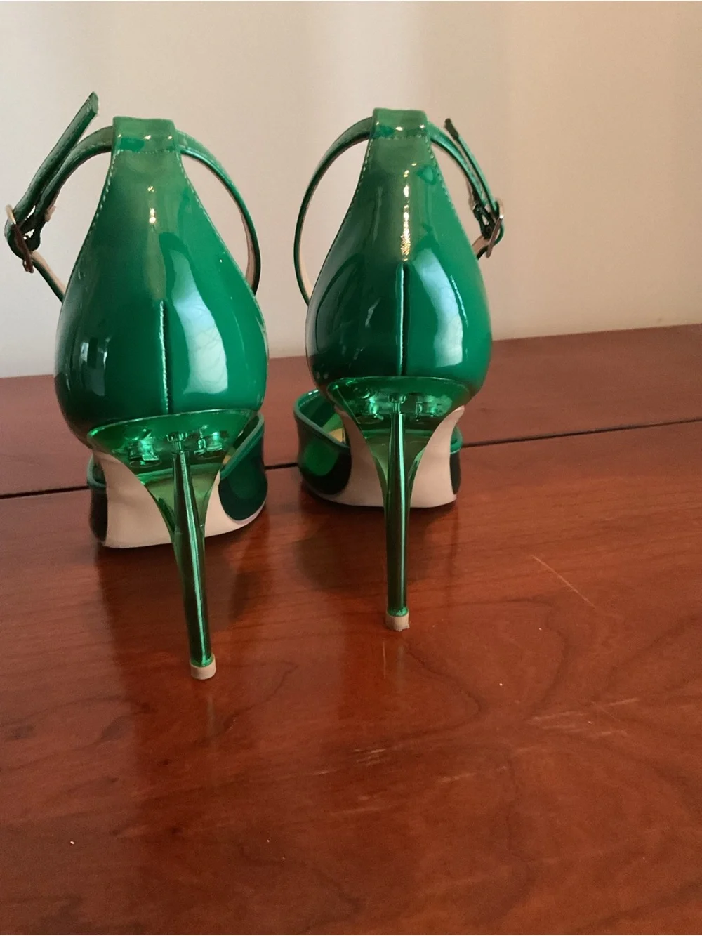 Steve Madden Emerald Patent Pointed-Toe Ankle-Strap Heels